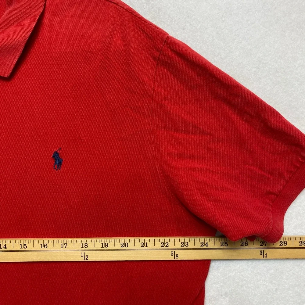 Polo Ralph Lauren Polo Shirt Mens XXL Red Short Sleeve Pique Pony Logo
